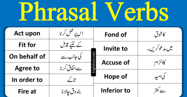 77 Most Important Phrasal Verbs in English and Urdu