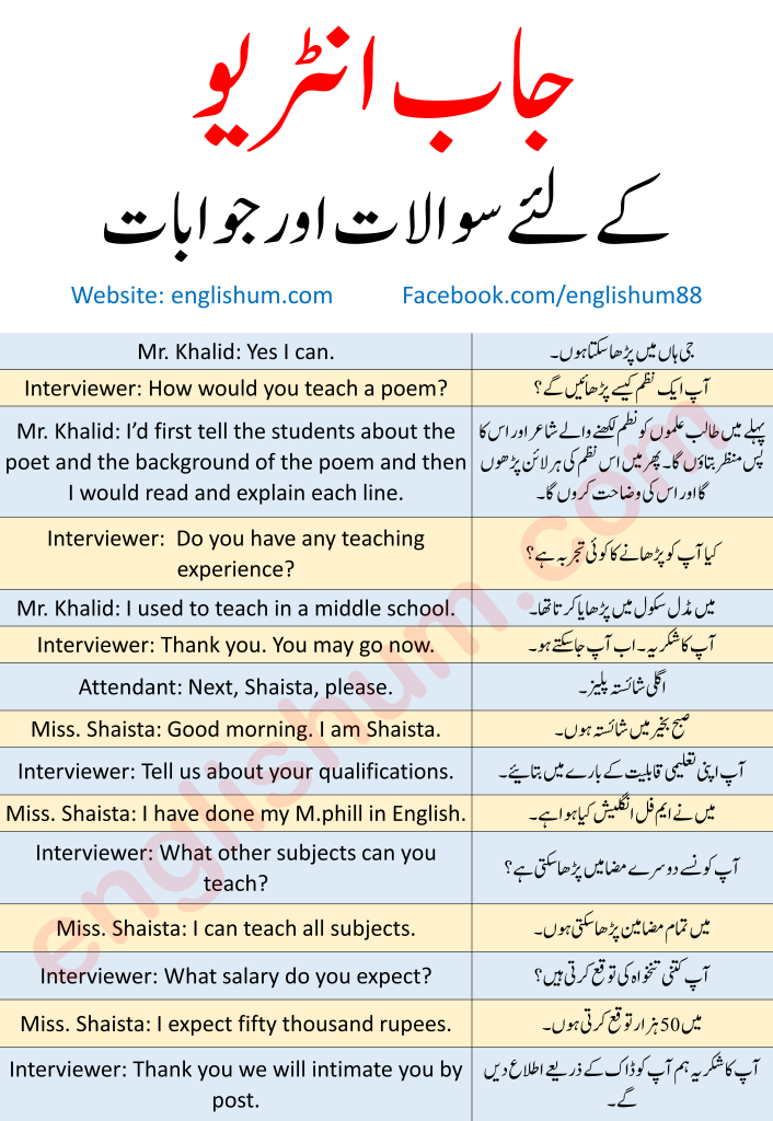 Interview Questions and Answers