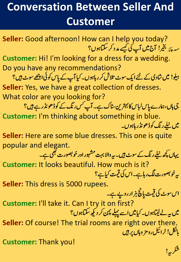 Daily Use Conversation Between Seller And Customer || Different Topics